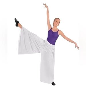 NWT Eurotard Adult Palazzo Pants White Size XS